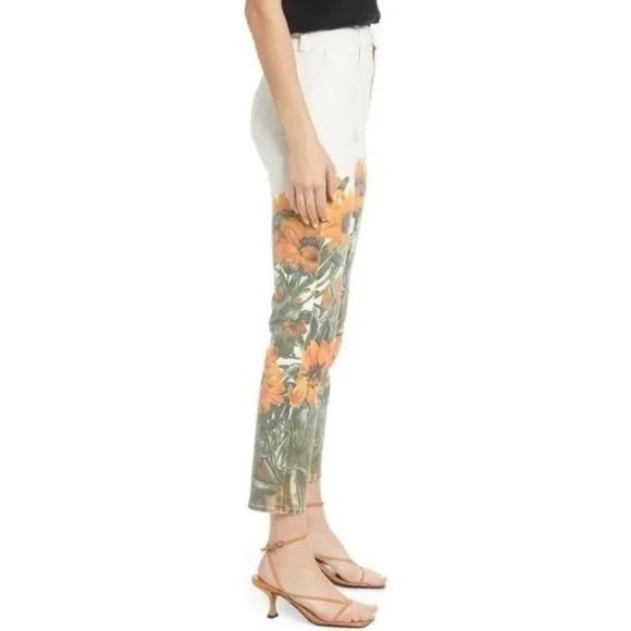 NWT MOTHER Water for Flowers High Waisted Rider Ankle White Jeans Size 24 $298 - Picture 3 of 8